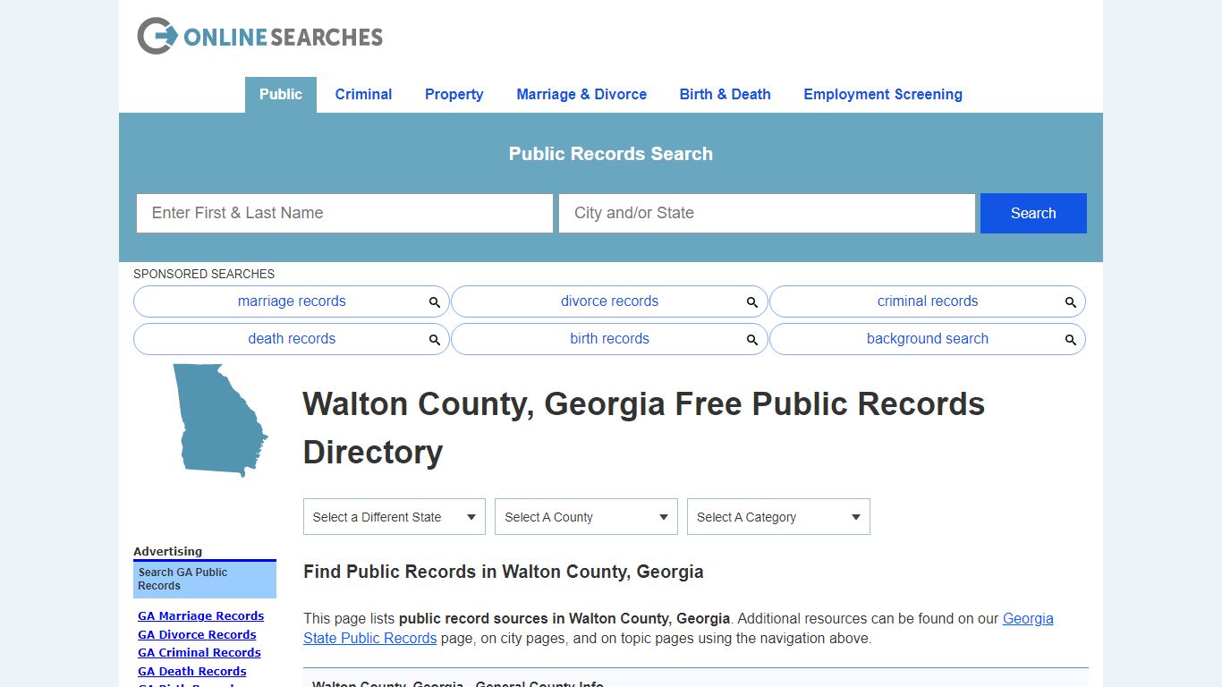 Walton County, Georgia Public Records Directory