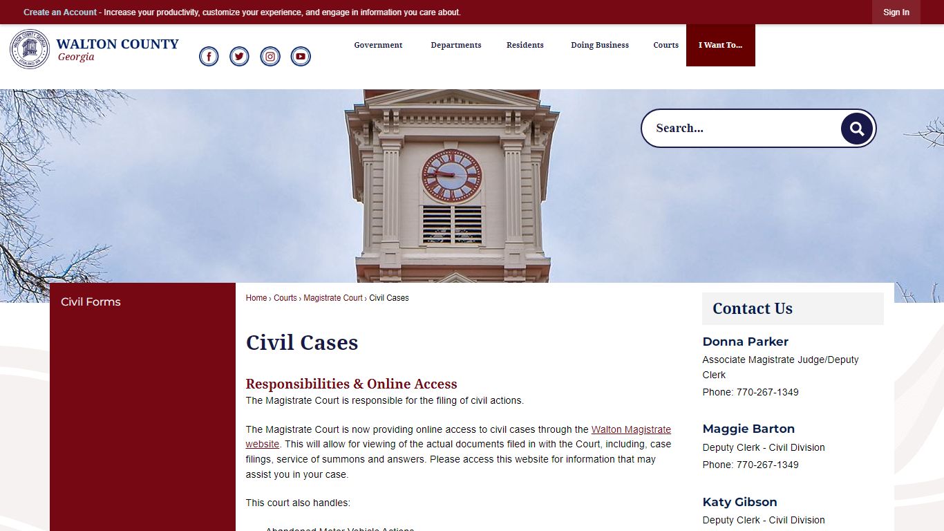 Civil Cases | Walton County, GA